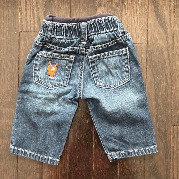 Gymboree Set- Flannel Button Down Shirt And and Embroidered Monster Jeans 3-6M - Picture 6 of 6